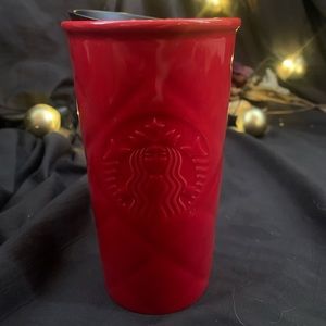 LIMITED EDITION 🩸RED🩸QUILTED CERAMIC STARBUCKS